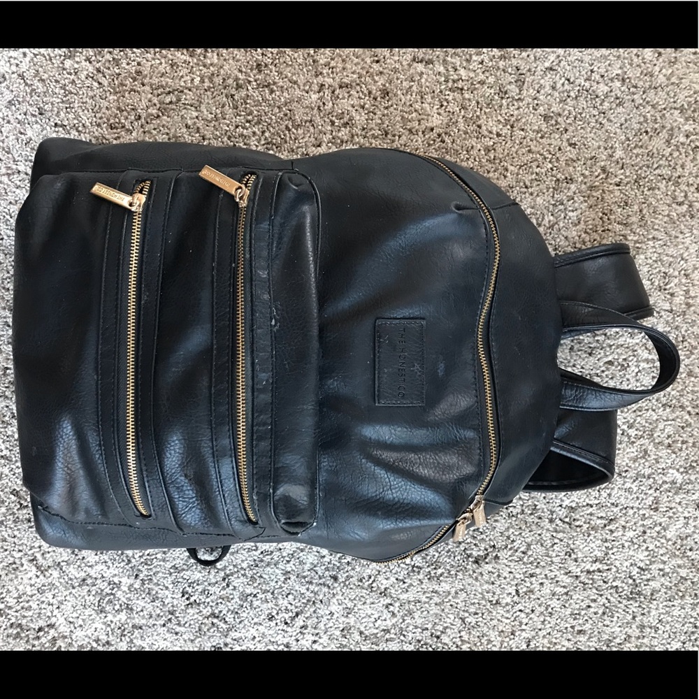 The Honest Co. Leather Backpack Diaper Bag